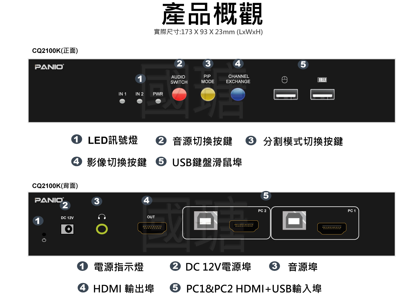 2埠USB 4K HDMI KVM支援3840x2160 4K@30Hz 多視窗畫面分割KVM多電腦切換器