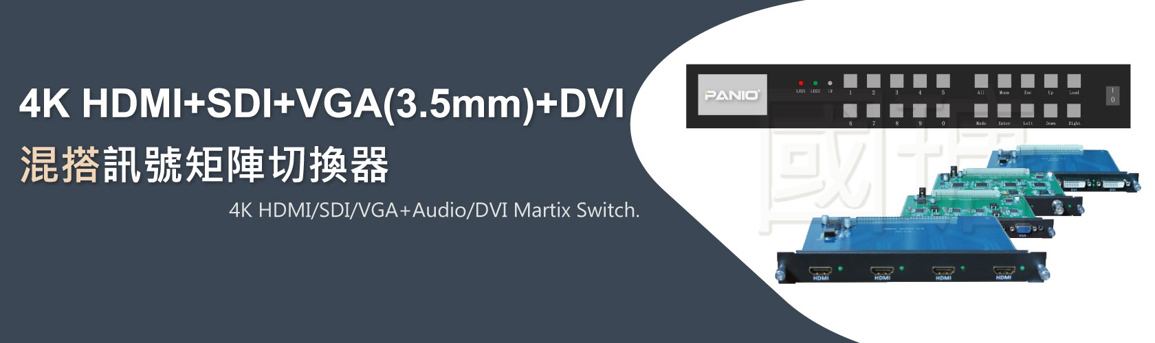 4進12出 4K HDMI VGA影音訊號矩陣切換器